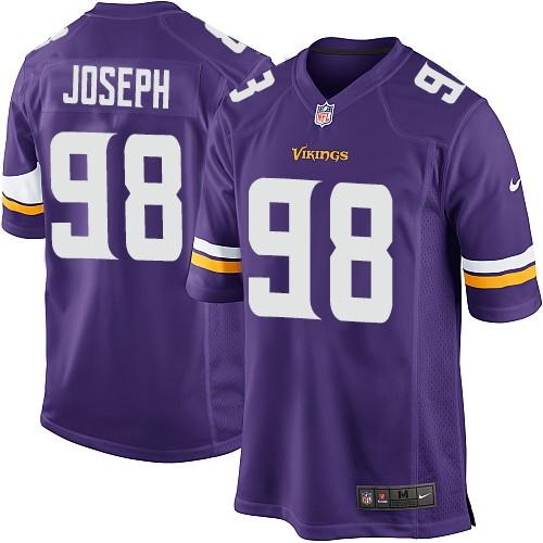 Nike Vikings #98 Linval Joseph Purple Team Color Youth Stitched ...